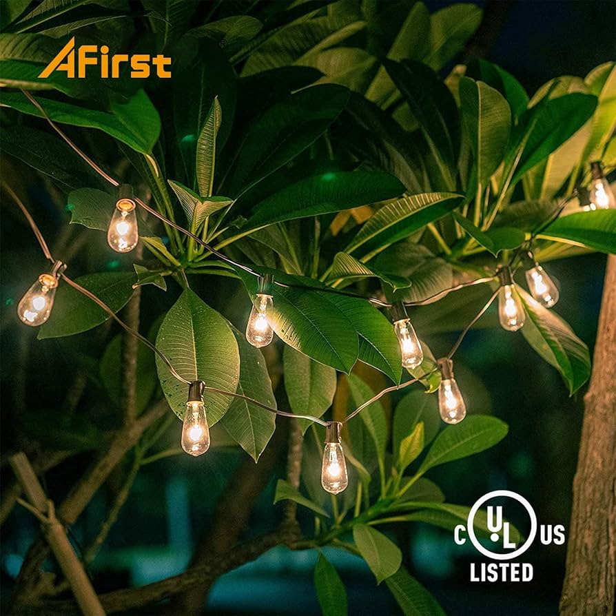Afirst Outdoor String Lights 20FT with 22 Edison Bulbs